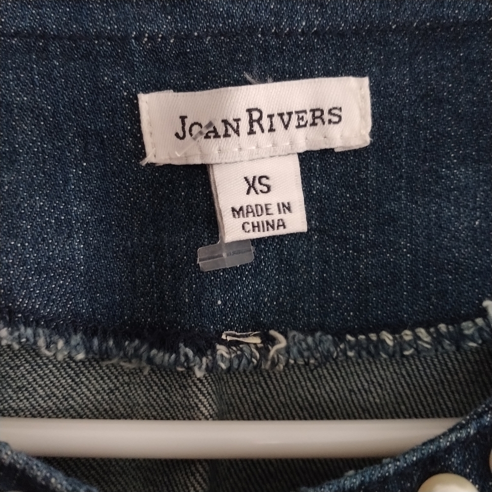 Joan Rivers Pearl & Crystal Trim Denim Jean Jacket XS - Picture 11 of 12